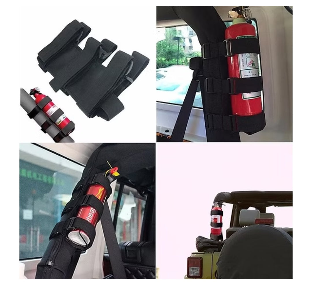 Roll bar extinguisher holder - BLACK