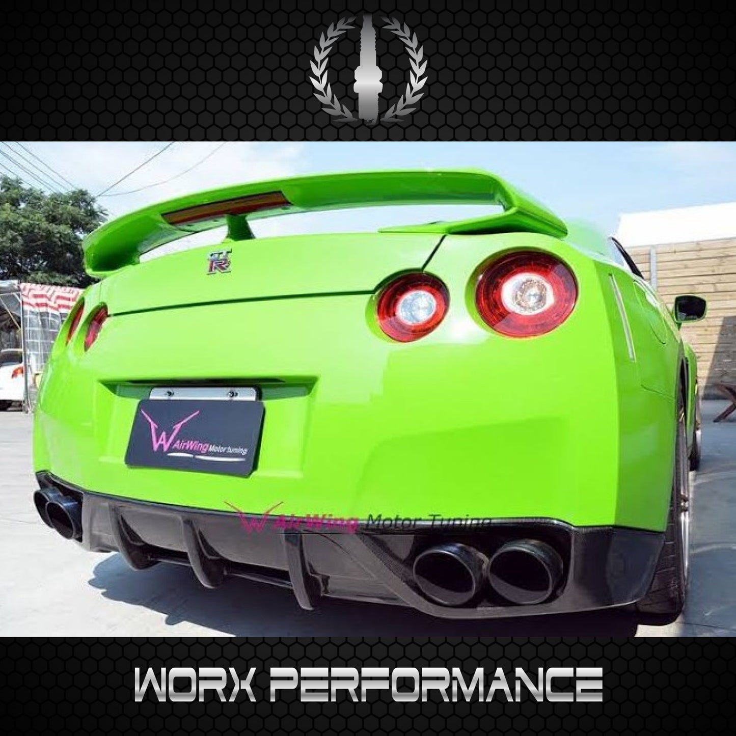 Nissan Skyline R35 V-Style Carbon Fiber Diffuser