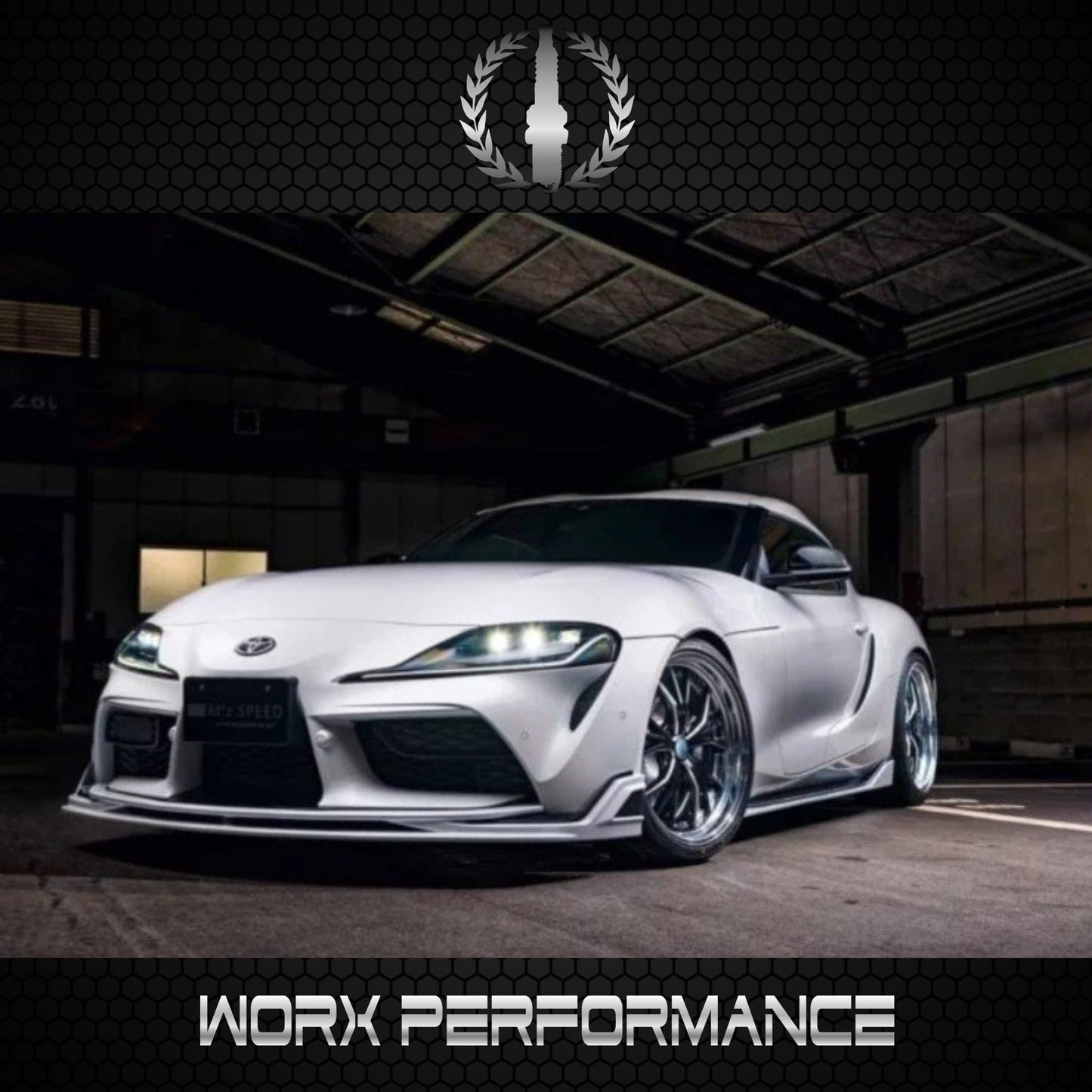 Toyota Supra A90 MZ Speed-Style 4PCS Carbon Fiber Front Lip