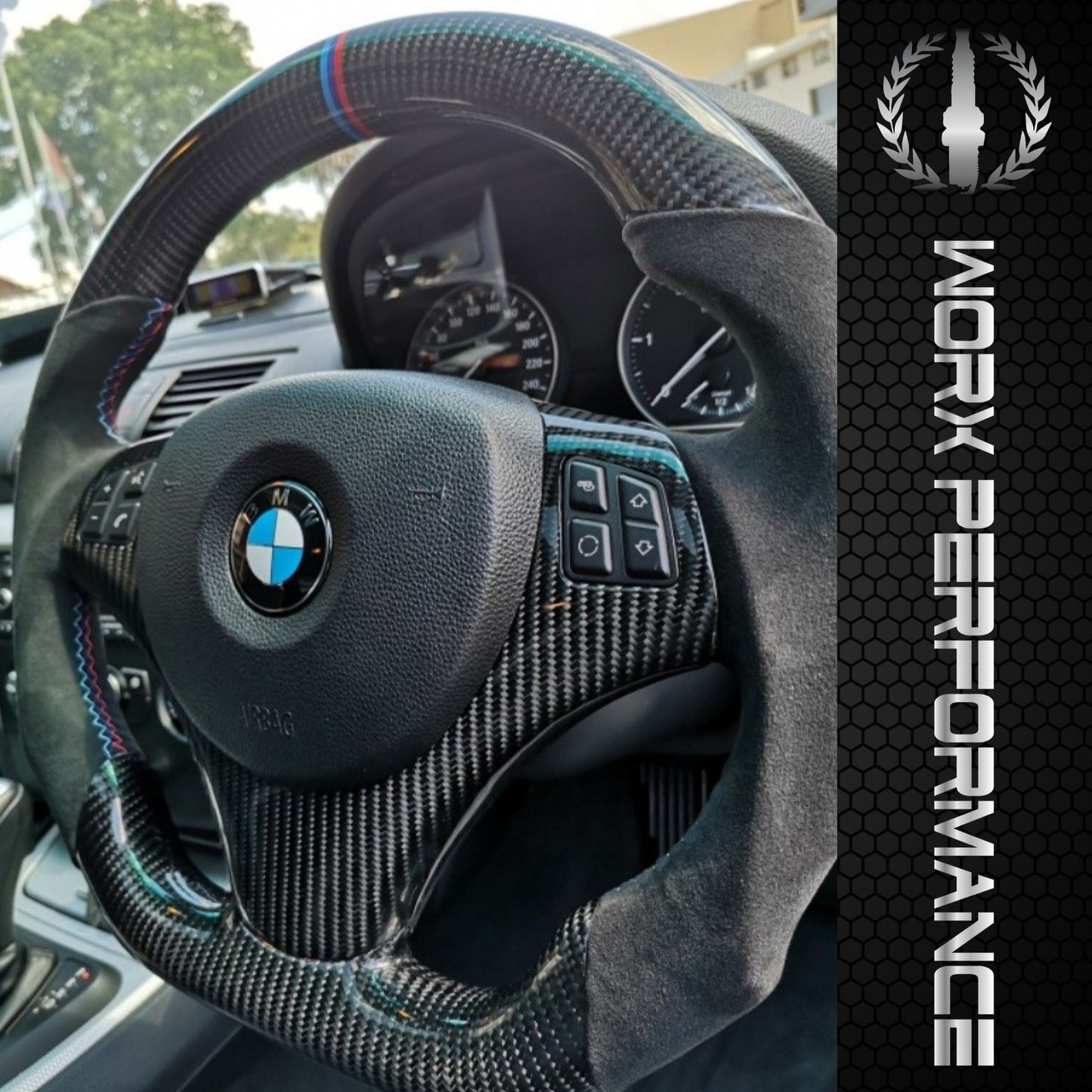 BMW E82 E90 E92 OHC Carbon Fiber Steering Wheel (Manual Model)