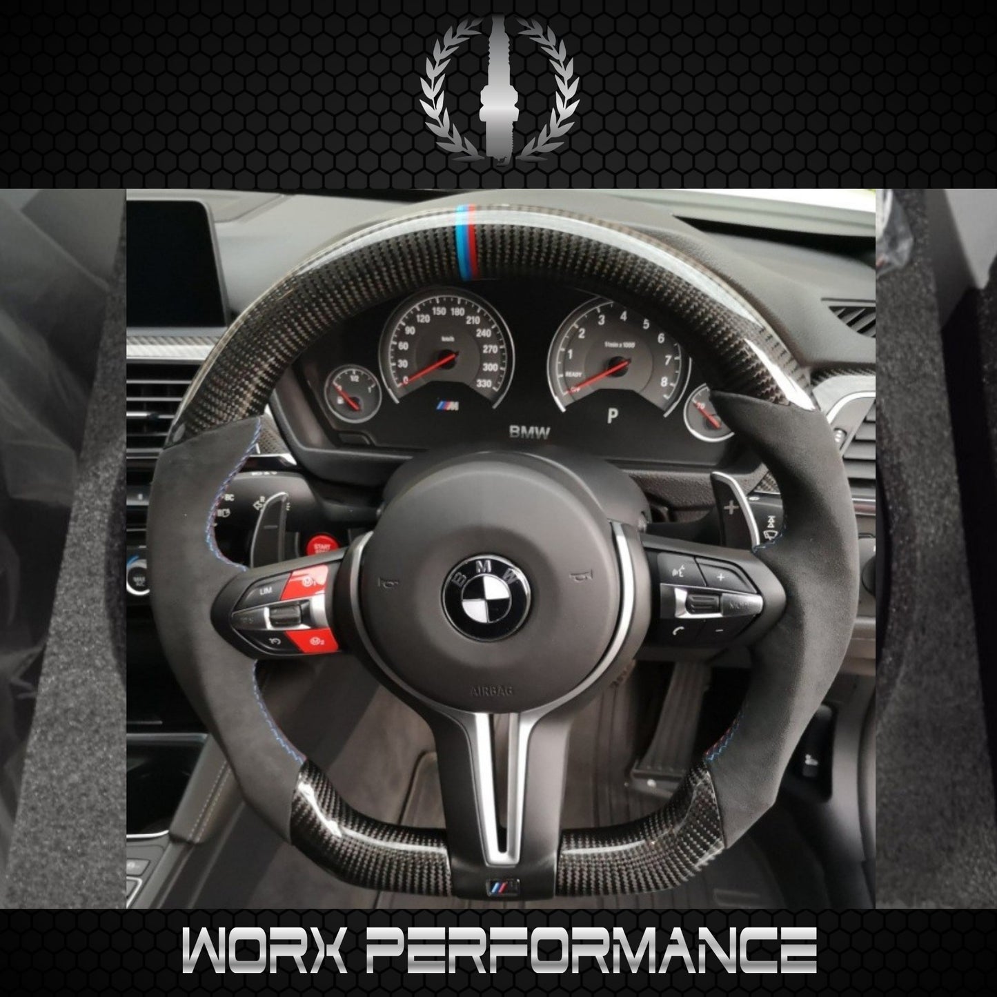 BMW F-Series OHC Carbon Fiber Steering Wheel (F20/F22/F30/F32/F87/F80/F82)