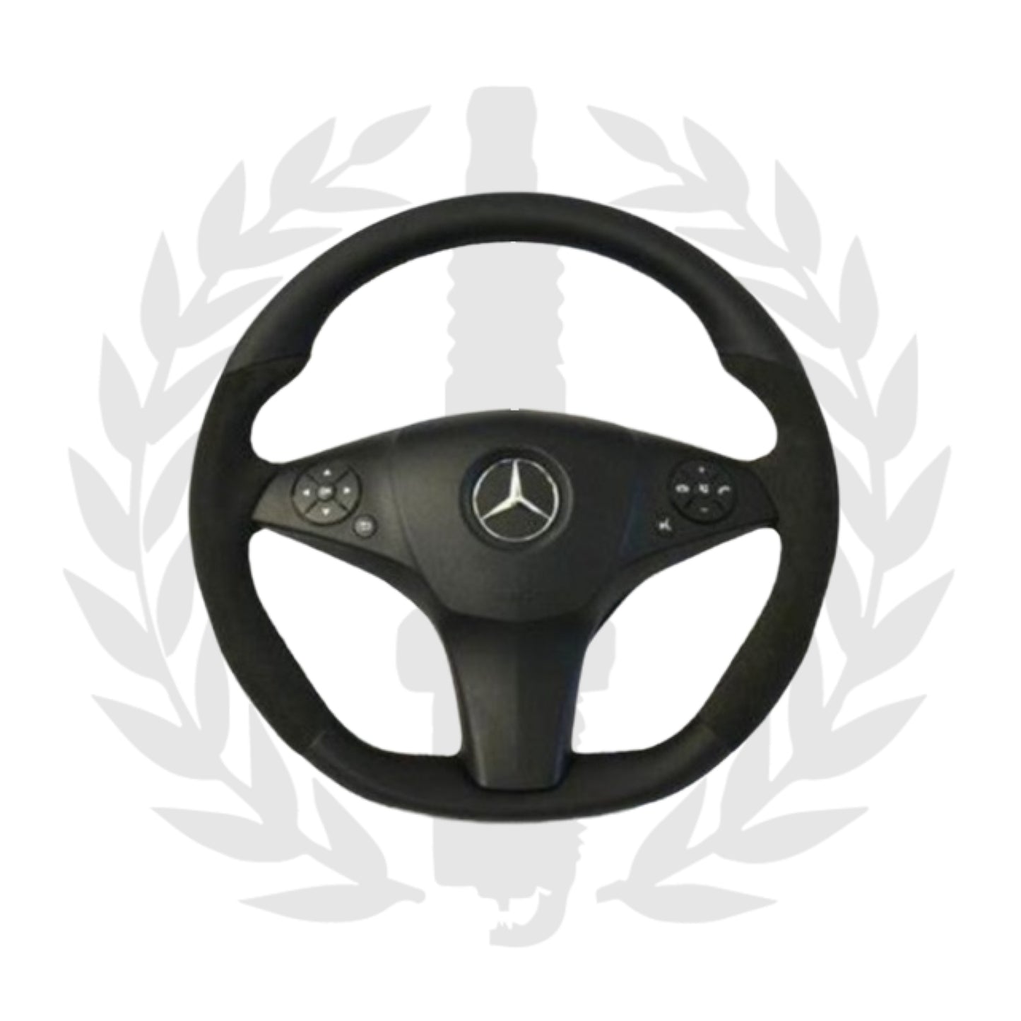 Mercedes Benz W204 AMG Steering Wheel Suede Alcantara DIY Kit - Black