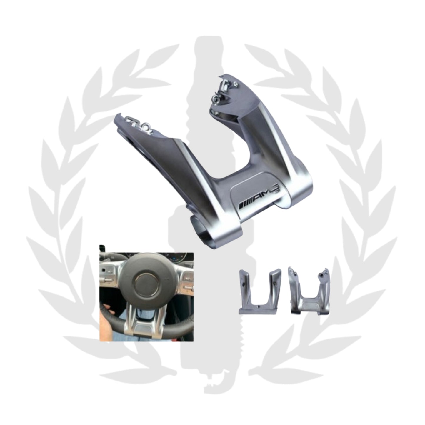 Mercedes Benz 19+ AMG Steering Trim (Silver)