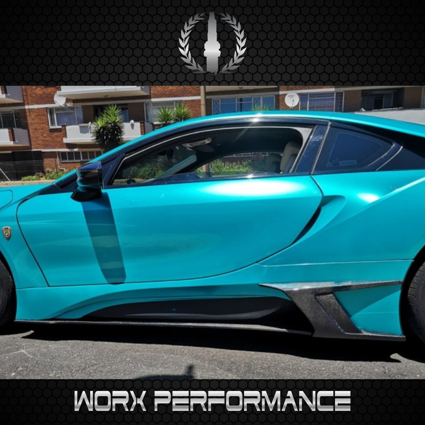 BMW I8 Z-Style Carbon Fiber Side Skirts (4PCS)