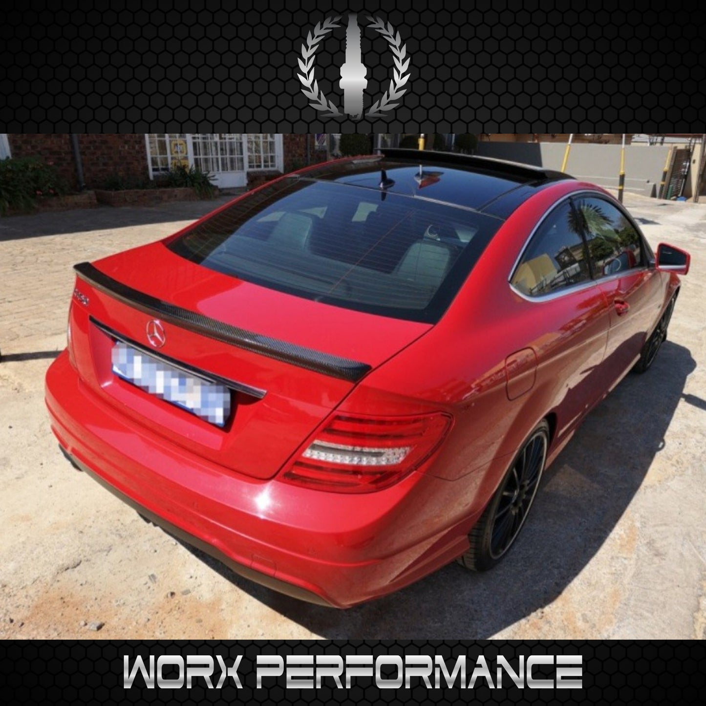 Mercedes Benz W204 2D AMG-Style Carbon Fiber Boot Spoiler