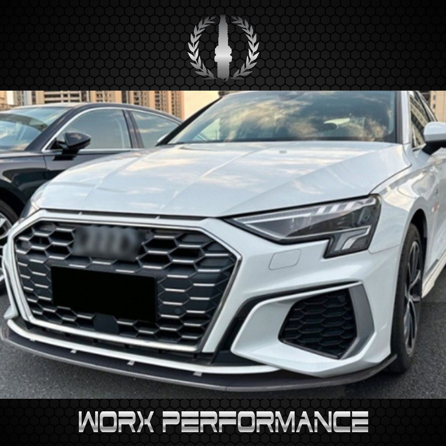 Audi A3 8Y 21+ S-Line 3pcs Front Lip