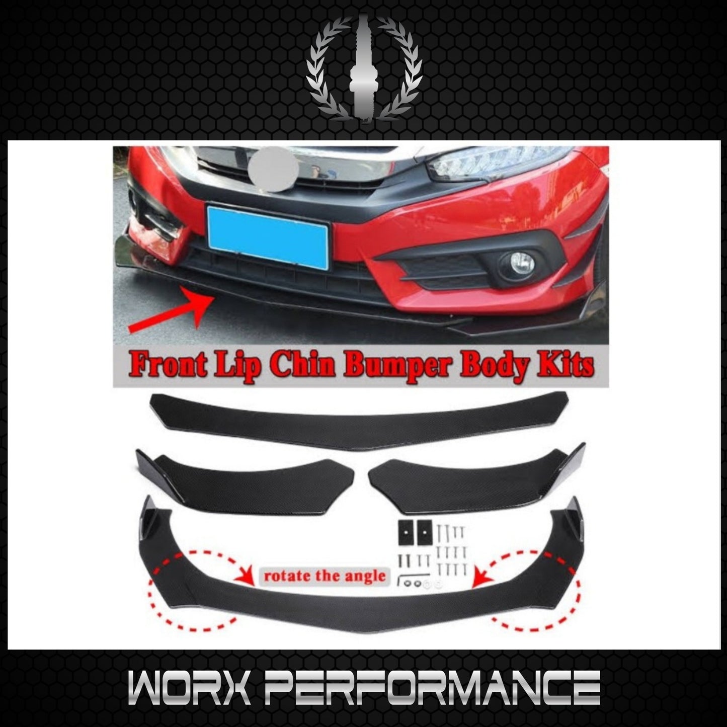 Universal 3PCS Front Lip