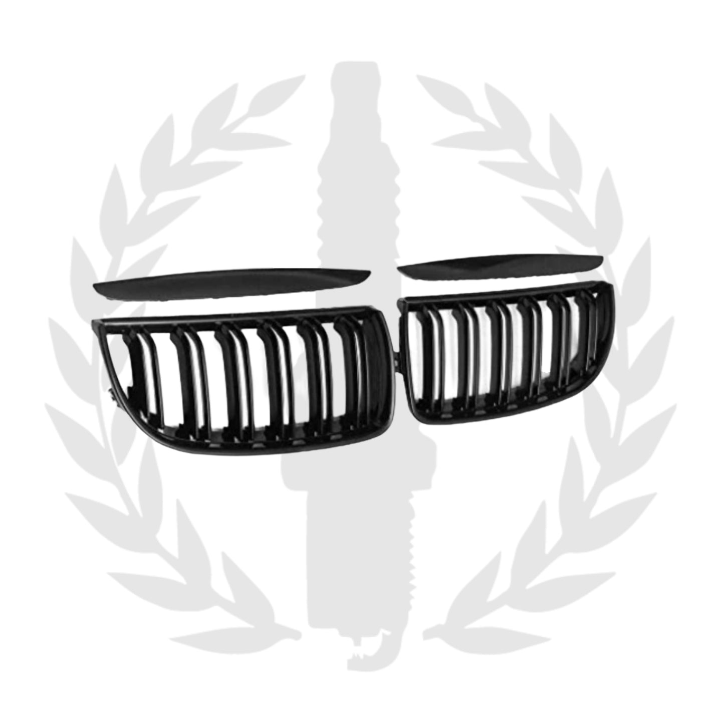 BMW E90 Pre-Face Gloss Black Double Slat Kidney Grills