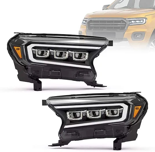 VLAND Ford Ranger Triple LED Projectors Headlights 2015-on