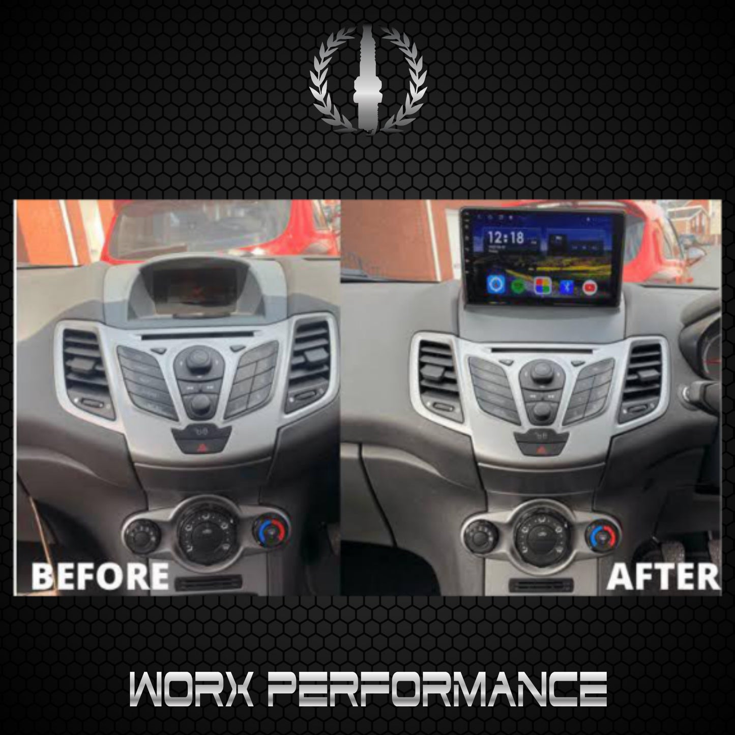 Ford Fiesta 9inch Carplay&Android auto Radio 2012-2017