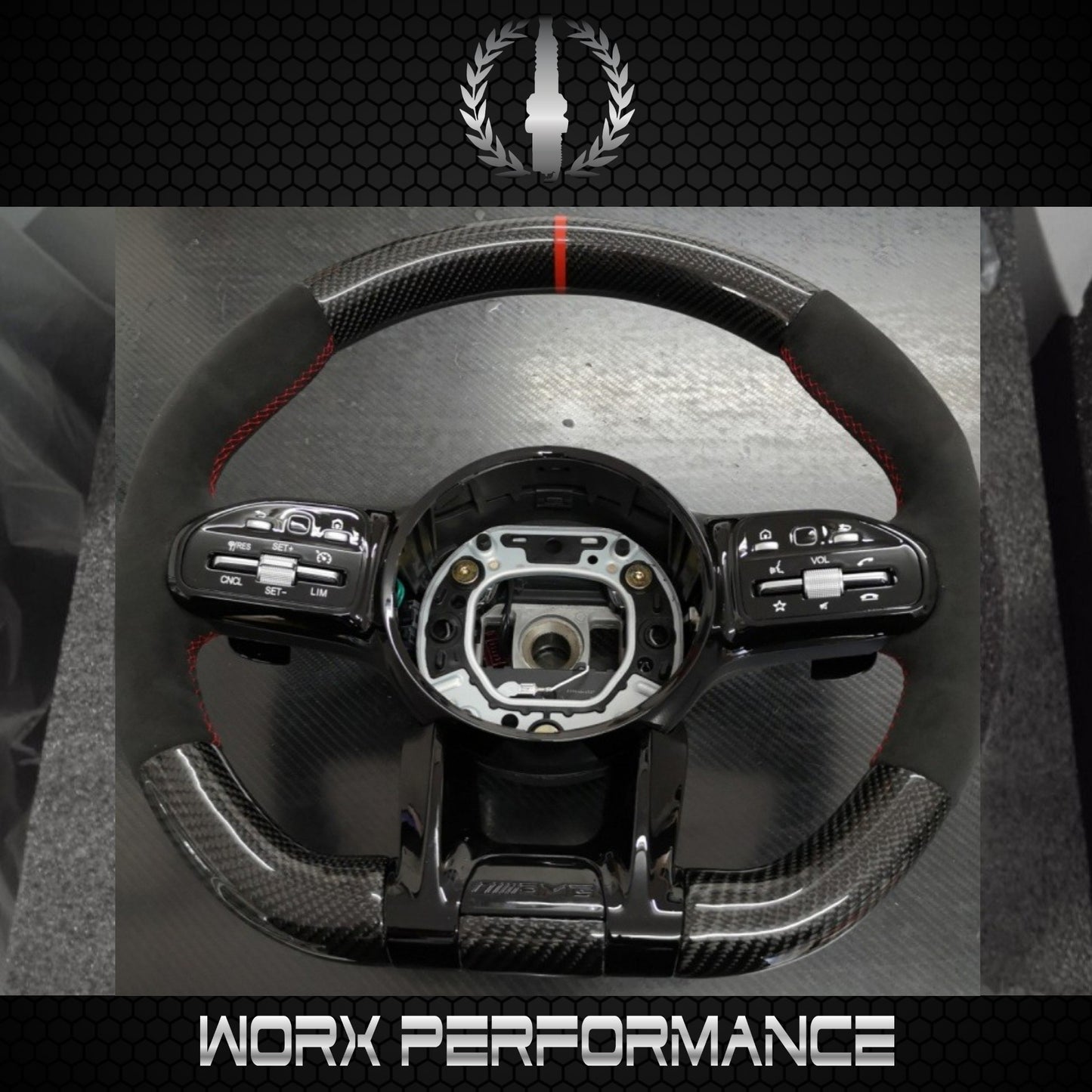 Mercedes Benz W205 19+ AMG OHC Carbon Fiber Steering Wheel