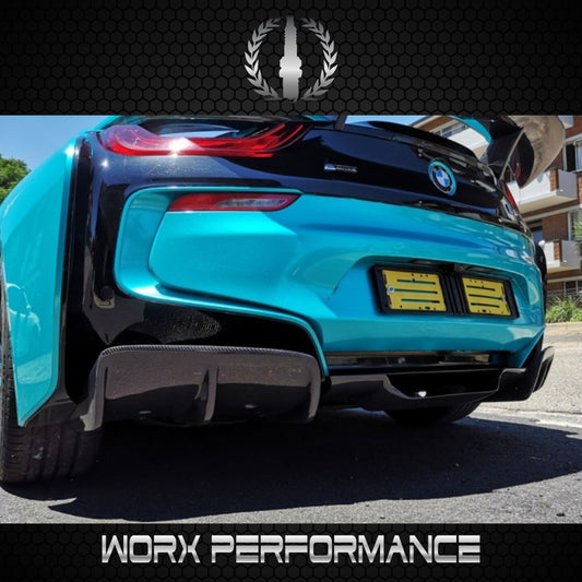 BMW I8 Z-Style Carbon Fiber Rear Diffuser (3PCS)
