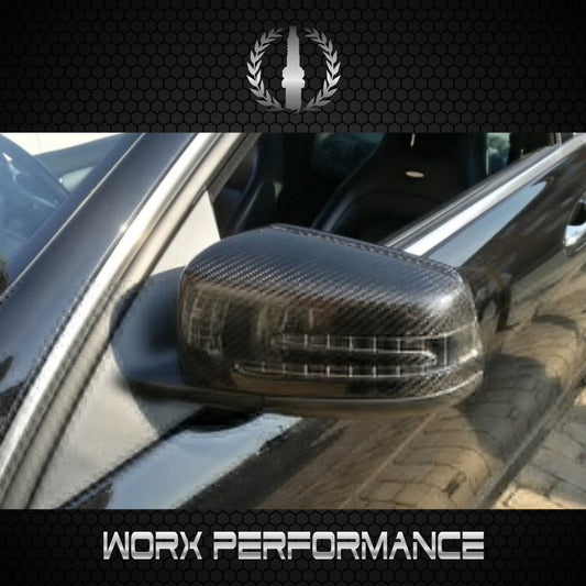 Mercedes Benz W204 12-15 Carbon Fiber Replacement Mirror Cover