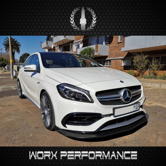 Mercedes Benz W176 16-18 Revo-Style Carbon Fiber Front Lip