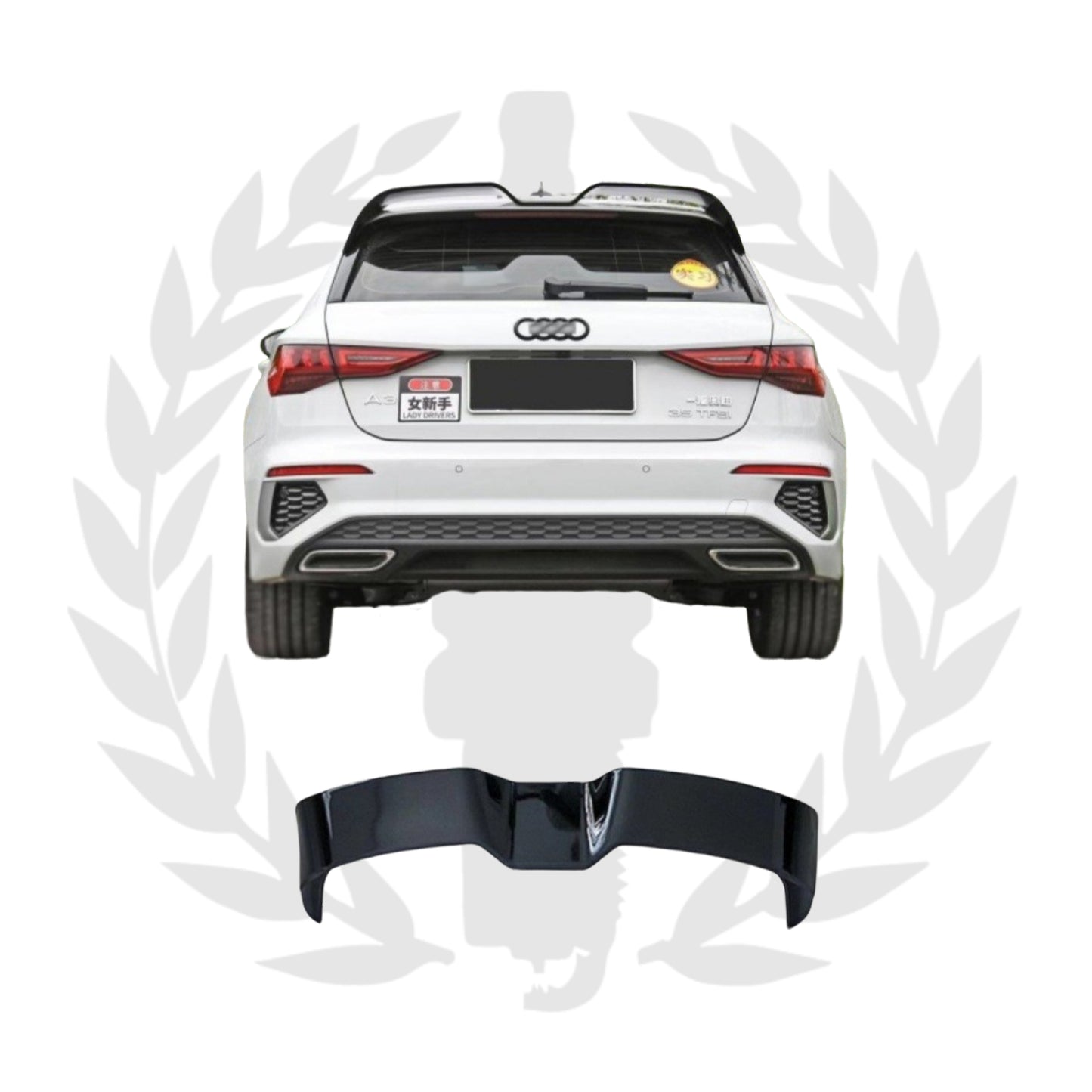 Audi A3 8Y 21+ 5D O Style Roof Spoiler