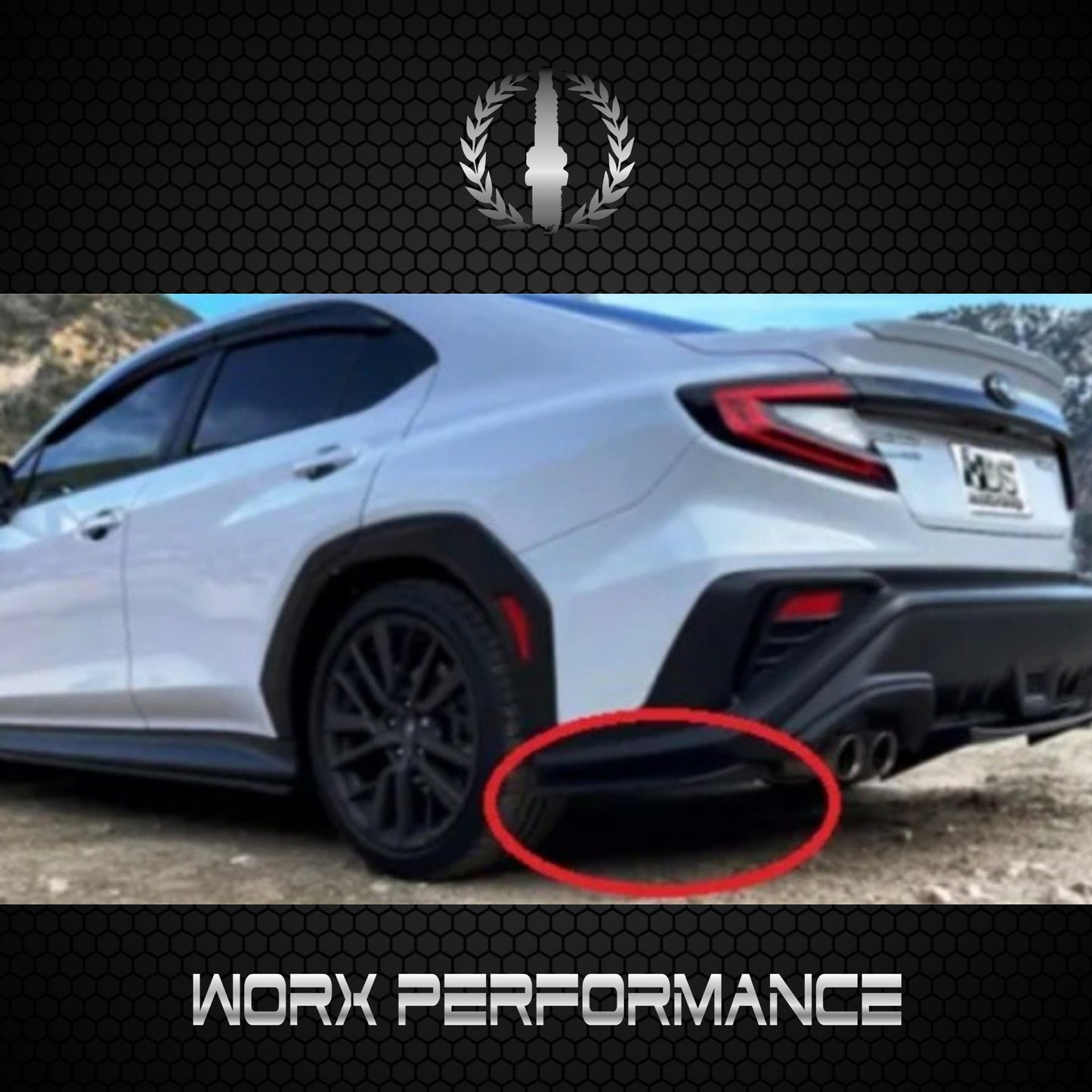 Subaru Impreza 2022 WRX STI Style Rear Splitters