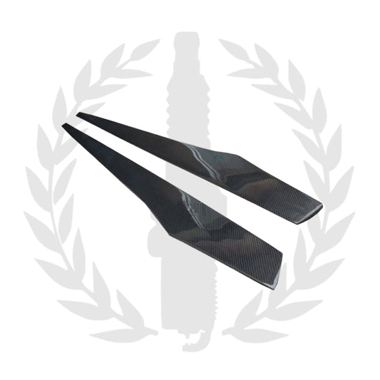 Universal V-Style Carbon Fiber Side Skirt Extensions