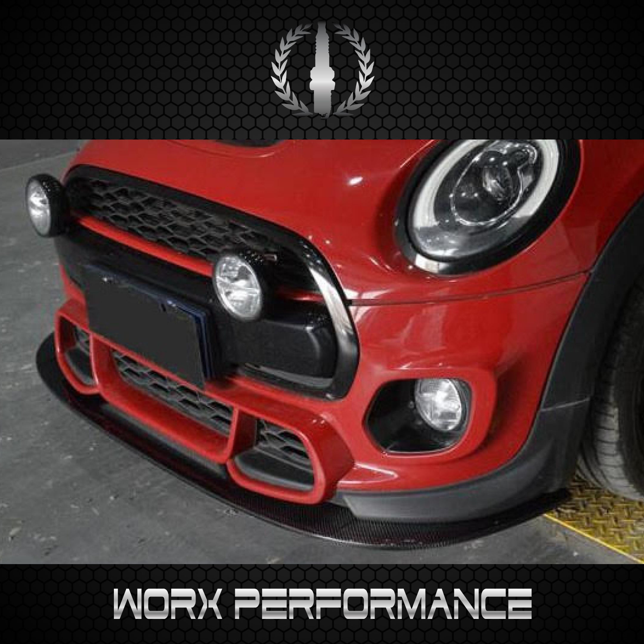 Mini Cooper R56 14-18 JCW Challenge Carbon Fiber Front Lip – Worx ...