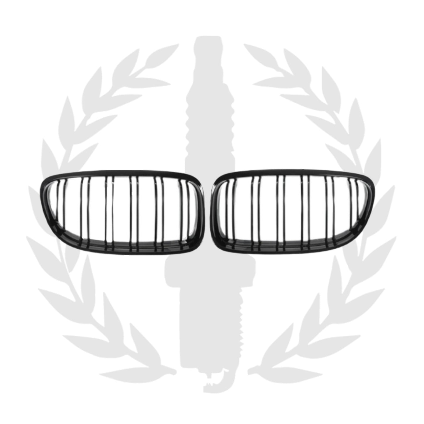 BMW E90 Facelift Gloss Black Double Slat Kidney Grills