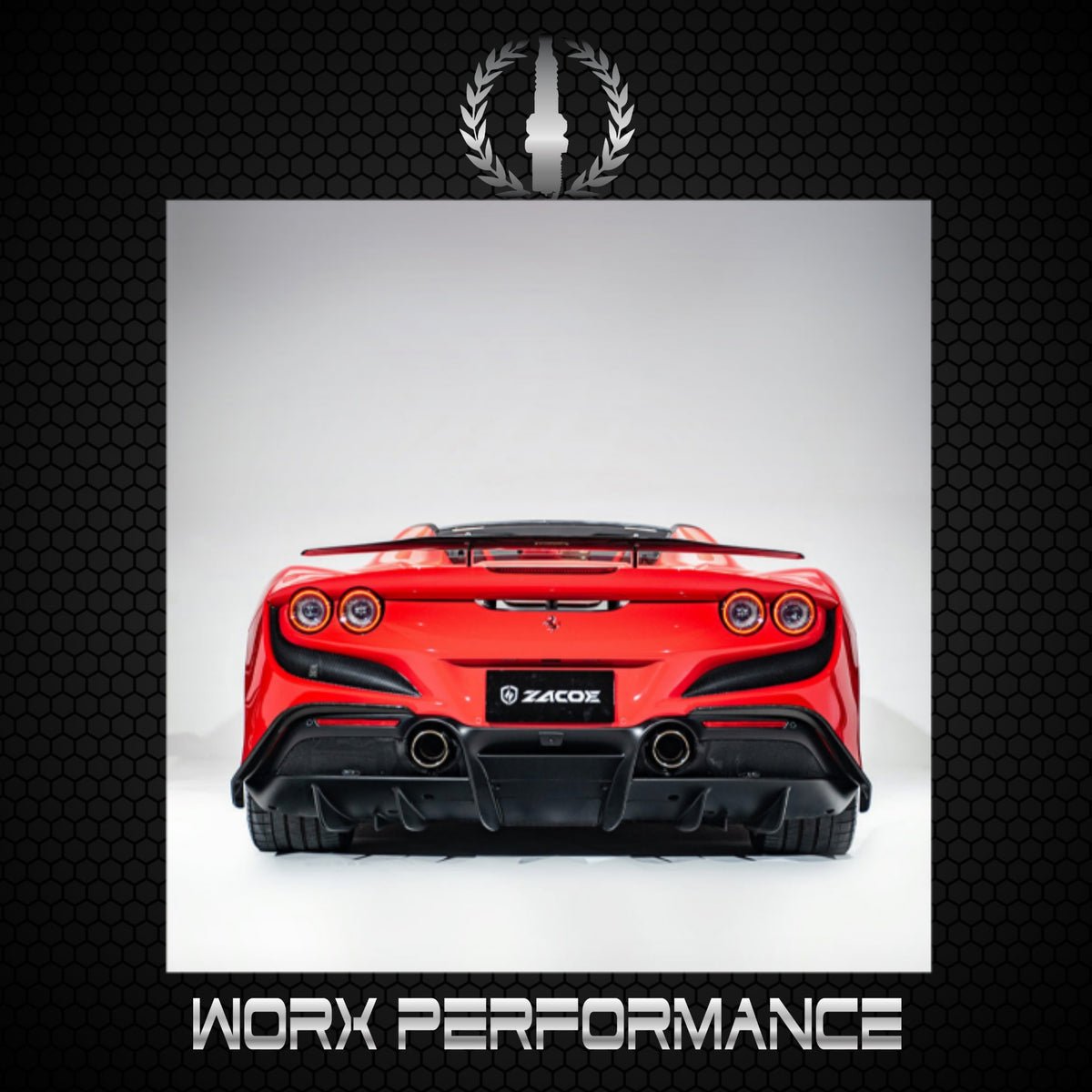 Ferrari F8 Performance Rear Ferrari F8 Tributo Carbon Fiber Rear Wing – Worx Performance