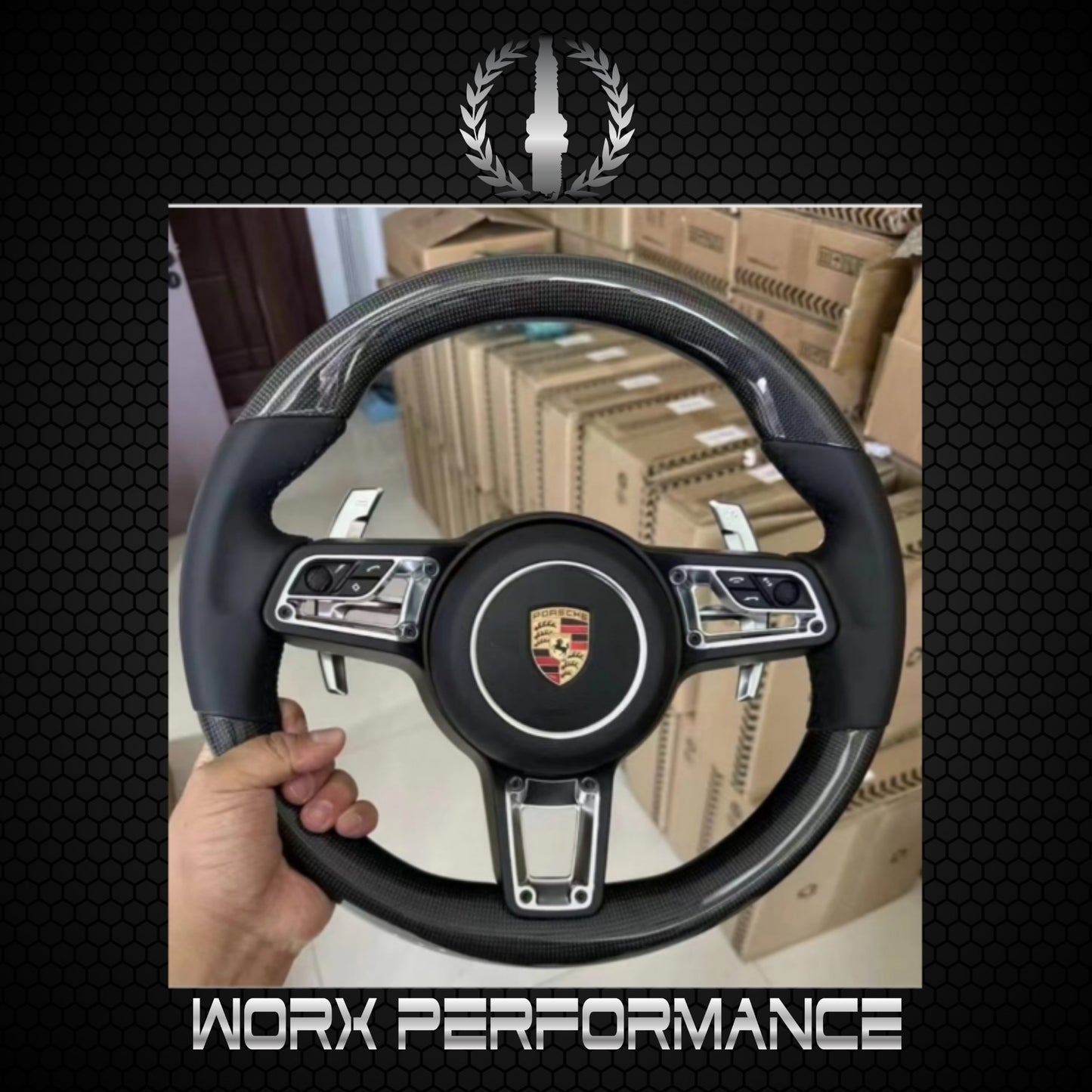 Porsche Upgrade Carbon Fiber Steering Wheel w/airbag