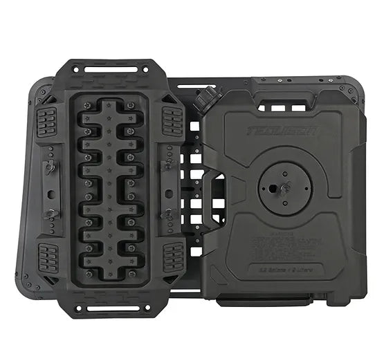 JL Rear Window Armor w/ Recovery Borard & Jerrycan