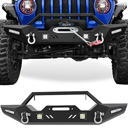 JK/JL/JT AL Mid Width Black Front Winch HD Bumper