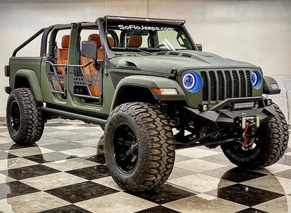 JK/JL Longhorn Stubby Front Bumper w/ Bull Bar