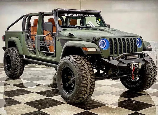 JK/JL Longhorn Stubby Front Bumper w/ Bull Bar