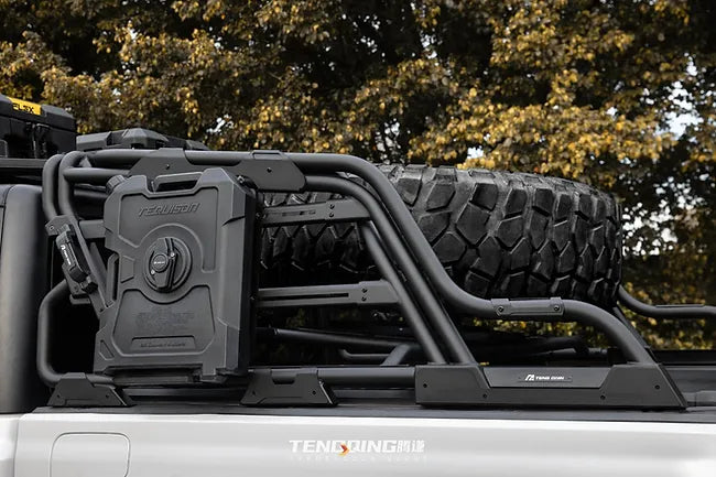 JT Chase Rack - Aluminum/ Carbon Steel Spare Tire Rack