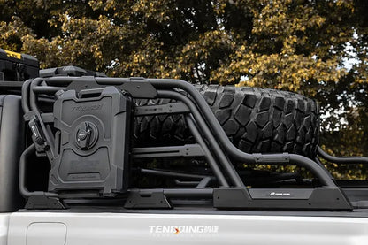 JT Chase Rack - Aluminum/ Carbon Steel Spare Tire Rack