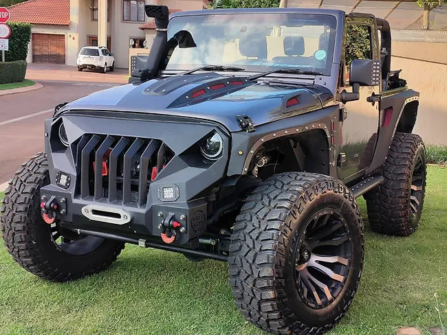 JK Longhorn Stubby Front Grill Bumper w/ LED