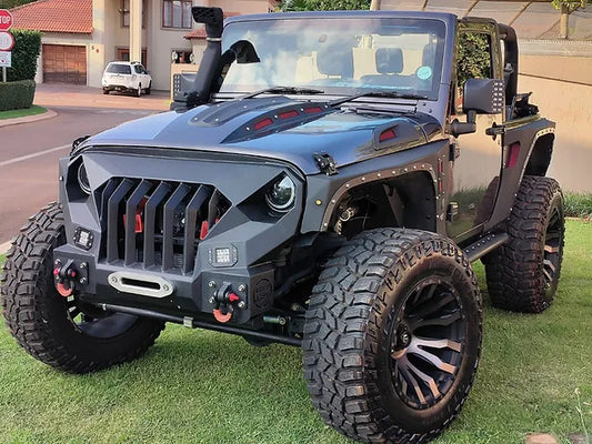 JK Longhorn Stubby Front Grill Bumper w/ LED