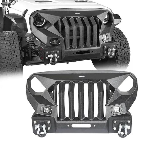 JK Longhorn Stubby Front Grill Bumper w/ LED