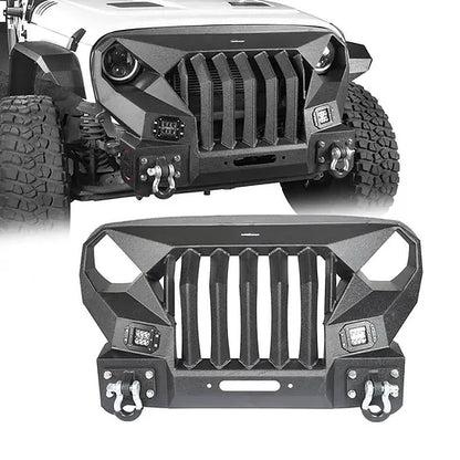 JK Longhorn Stubby Front Grill Bumper w/ LED