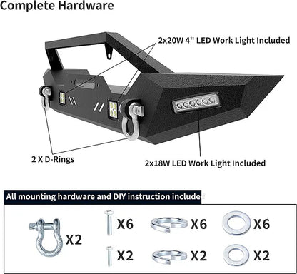 AL TJ/YJ Rock Crawler Full Width Front Bumper