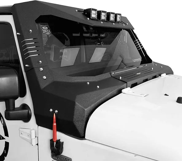 JK AL Windshield Frame Cover Roof Sun Visor Cowl Body Armor