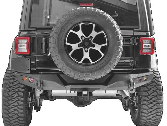 JL Longhorn MAX-WD Rear Bumper w/ LED+D-Ring+ Number Plate Holder